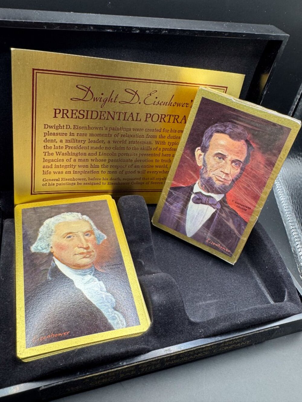 Vintage 1970s Eisenhower Presidential Portraits Playing Cards Sealed Deck Set - Picture 3 of 7